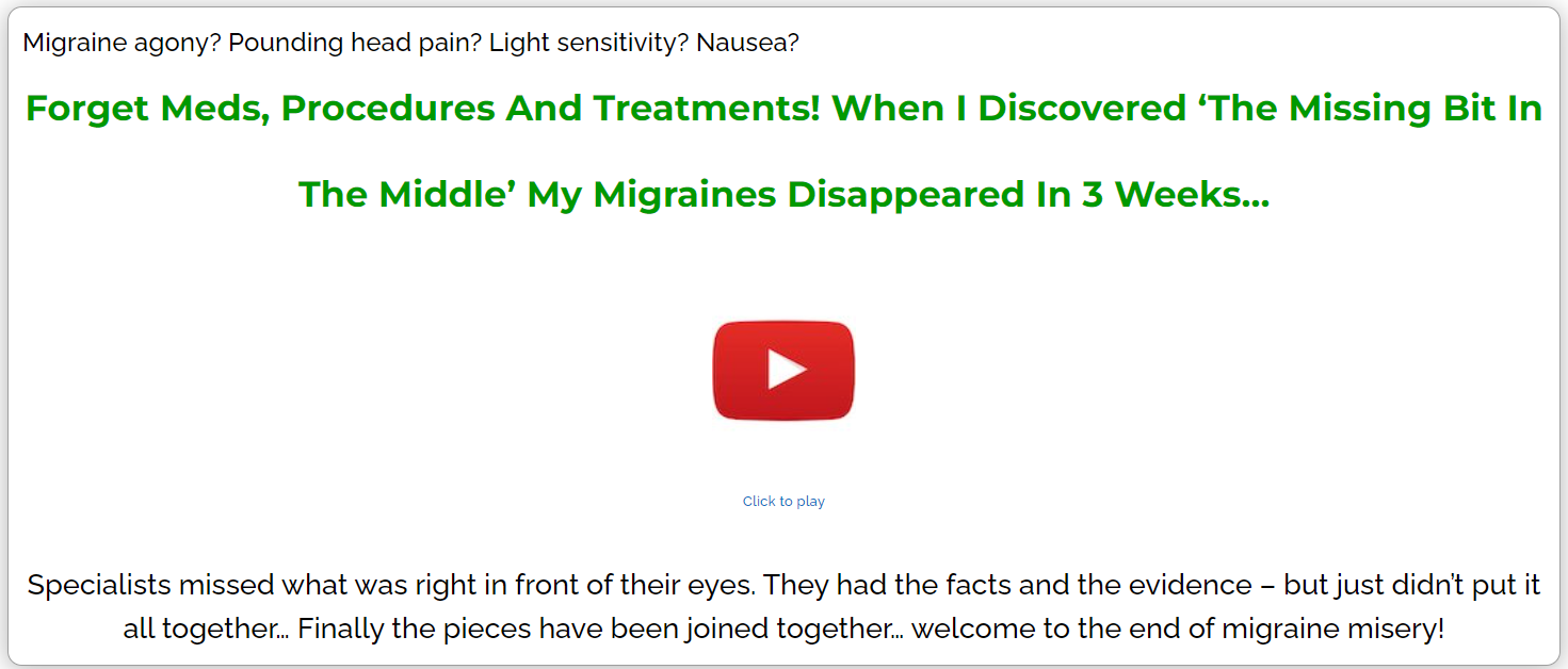 Migraine and Headache Program 